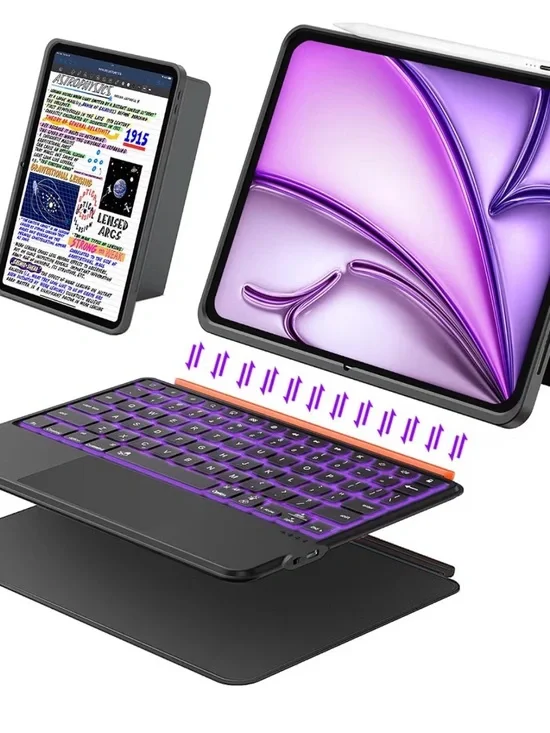 Magnetic Bluetooth Keyboard Case for iPad Pro 13 Black