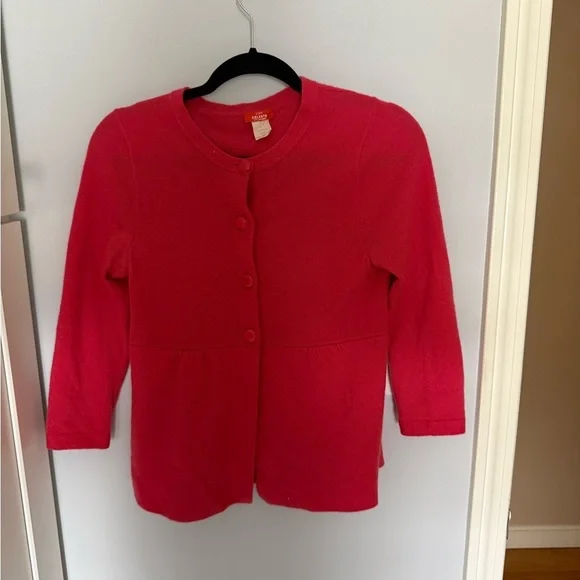 J.Crew Celeste 100% Cashmere Cardigan | XS | Bright Pink Button Front Sweater