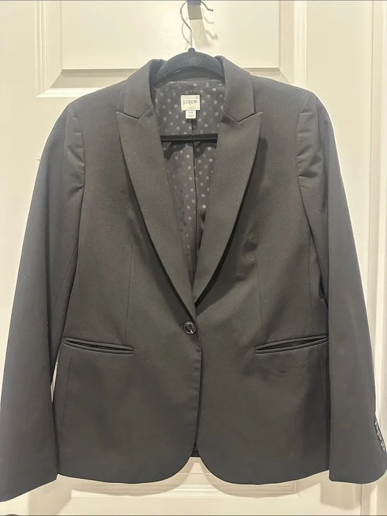 J. Crew Black Single-Button Women's Blazer