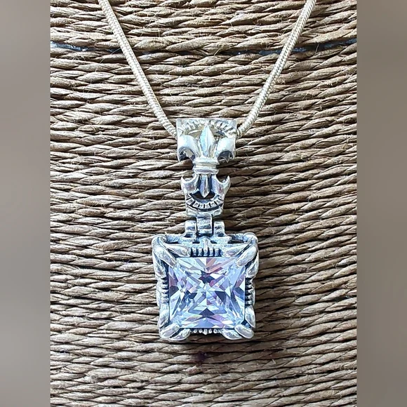 Swarovski Crystal & Silverplate Pendant W 18