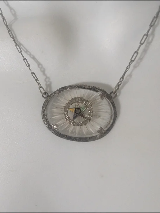 Sterling Silver Starburst Crystal Pendant Necklace Choker Multicolor Star Clear