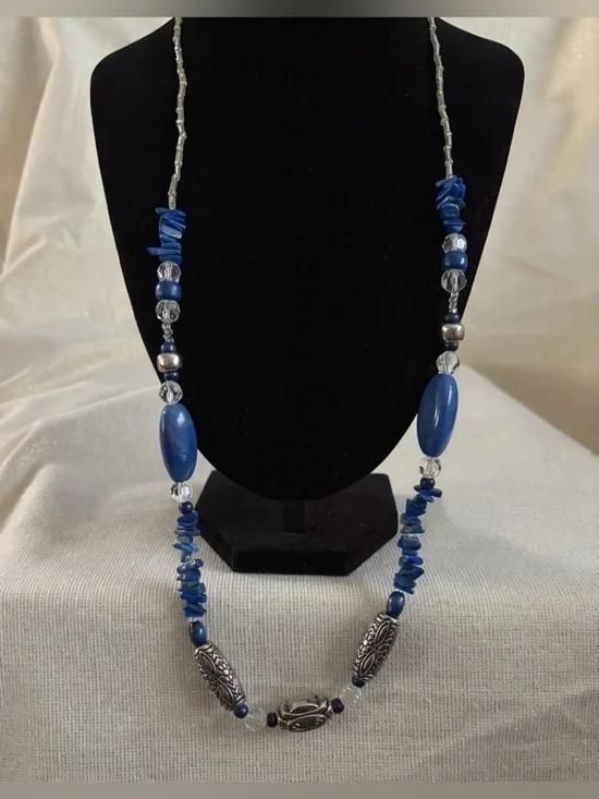 Blue Beaded Women’s Necklace