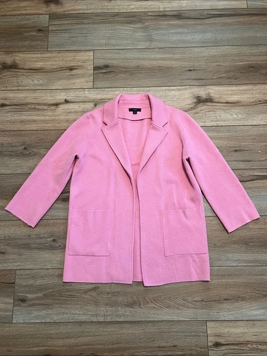 J.Crew Pink Merino Wool Blend Open Front Sophie Sweater Blazer Women’s Small