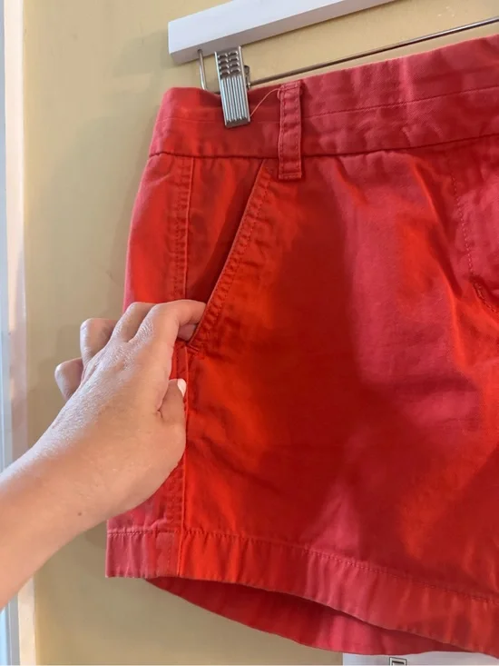 J.Crew Coral 4” Chino Shorts, size 4