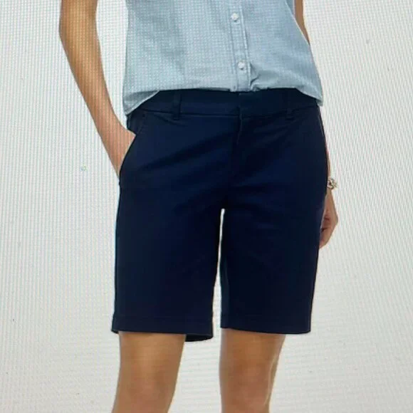 J. Crew Dark Navy Bermuda Shorts with Belt Loops