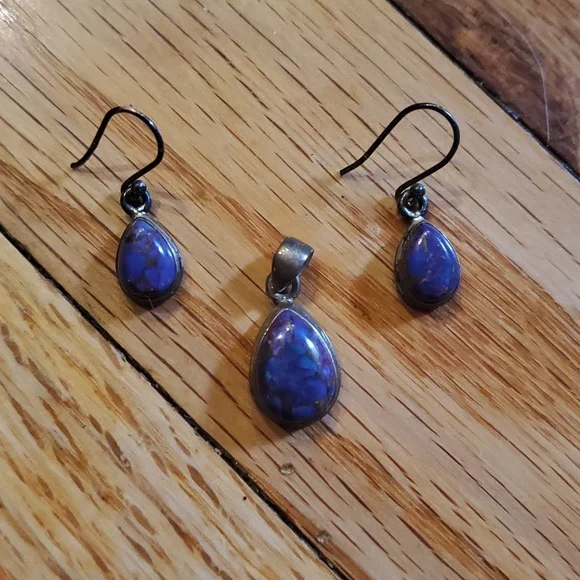 Purple Turquoise Jewelry Set