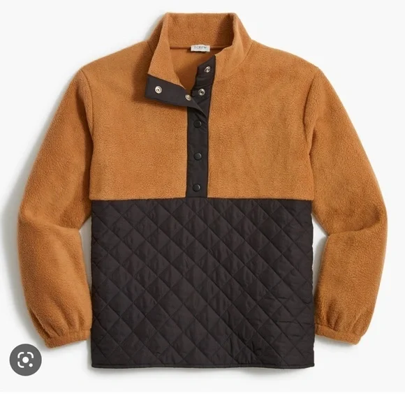 Quilted half zip Sherpa