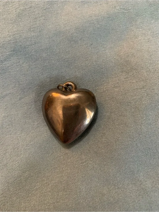 Vintage Sterling Silver Bubble Heart Pendant
