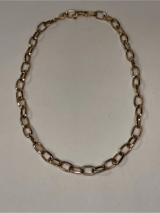 Source Unknown Gold Open Link Necklace