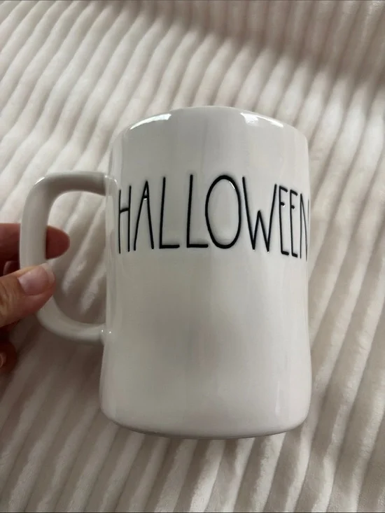 New Rae Dunn Large ‘Happy Halloween’ Two-Tone Mug/Cup Autumn Collectible