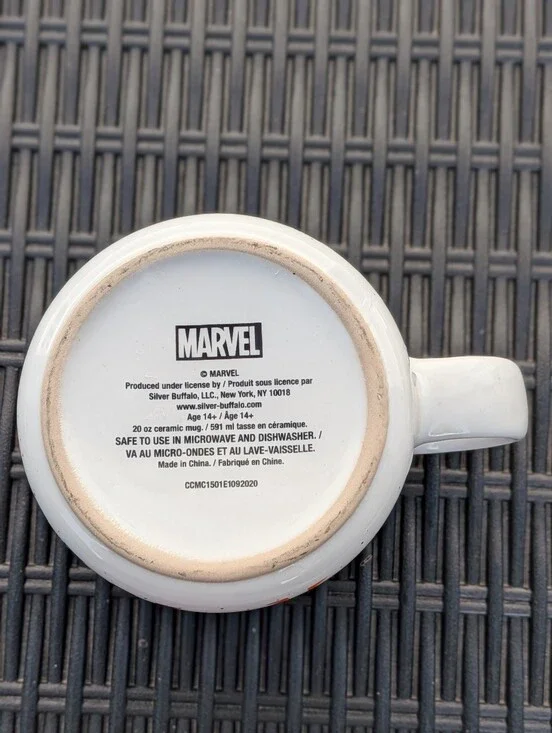 Silver Buffalo Marvel Comics ceramic camper-style Mug