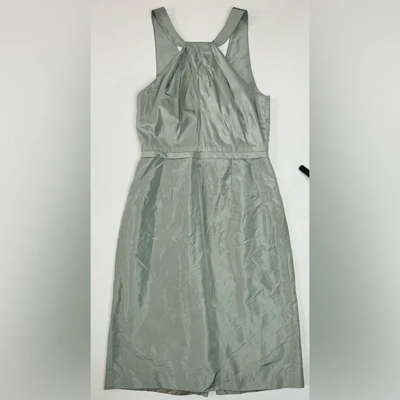 J Crew silk dress, silver/grey, size 2