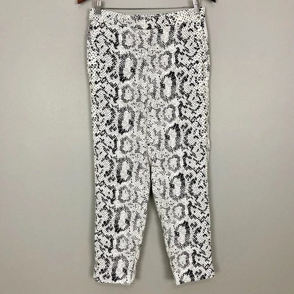 J. Crew Jamie Pull-On Trousers Women’s Size 8 Snake Print Elastic Waist Tapered