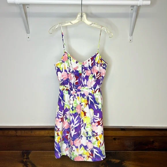 J.‎ Crew Floral Dress with Adjustable Straps and Pockets- 6