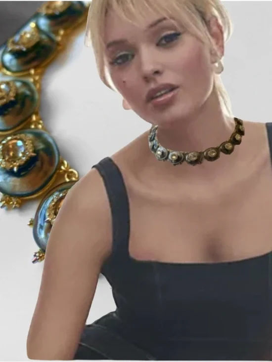 ALEXIS BITTAR • NEW Crystal Studded Satin Silk Lucite Spiked Starburst Necklace