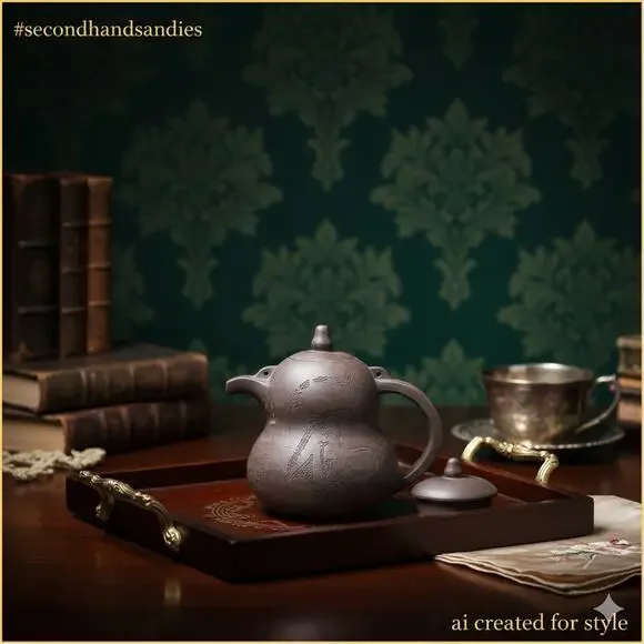 Purple clay teapot MadeChen Xinghua Chinese Yixing Zisha ceremony Hand etched