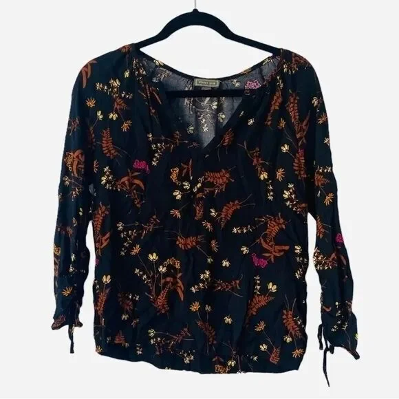 J Crew Point Sur Shirt Drapey Open V Neck Womens‎ Size XS