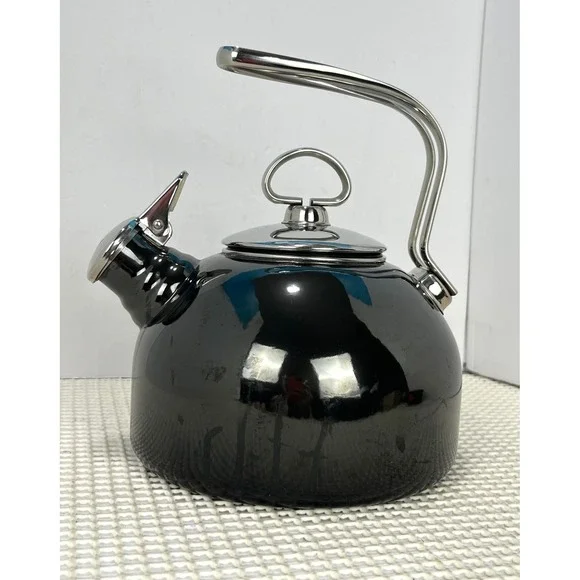 Chantal Black‎ Stainless Steel Stovetop Kettle Teapot Whistling Modern Design