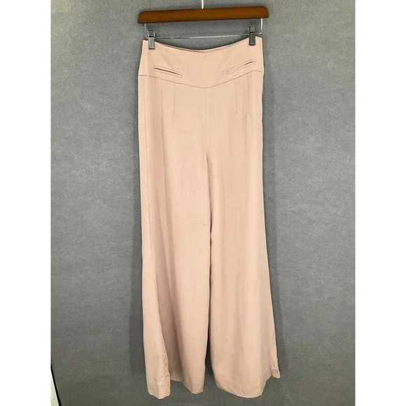J. Crew 365 Women's Size 2 Wide Leg High Waisted Pockets Peach Pants Business‎