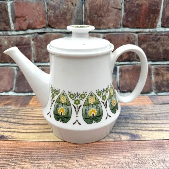 Noritake Progression China Palos Verde 9020 Japan Teapot Mid Century Modern MCM