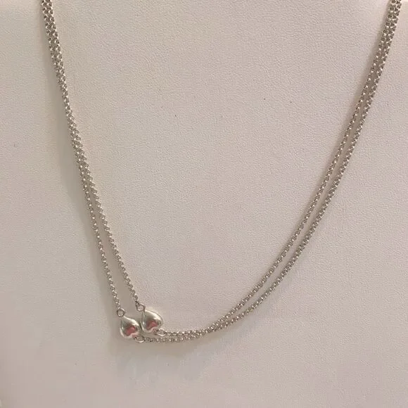 .925 Sterling Silver Chain with Hearts