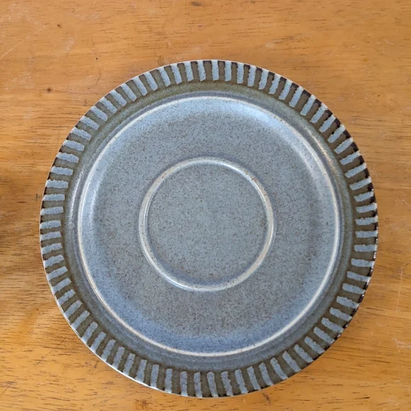 Vintage Genuine Kasuga Showa Japan Stoneware Coffee Saucer Plate, T13MIS