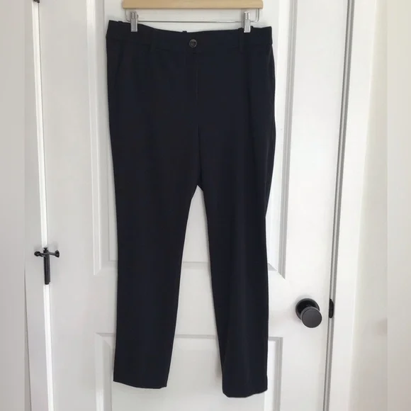 J Crew Women's Black Polyester Viscose Elastane Blend Dress Pants‎ Size 12 NWT