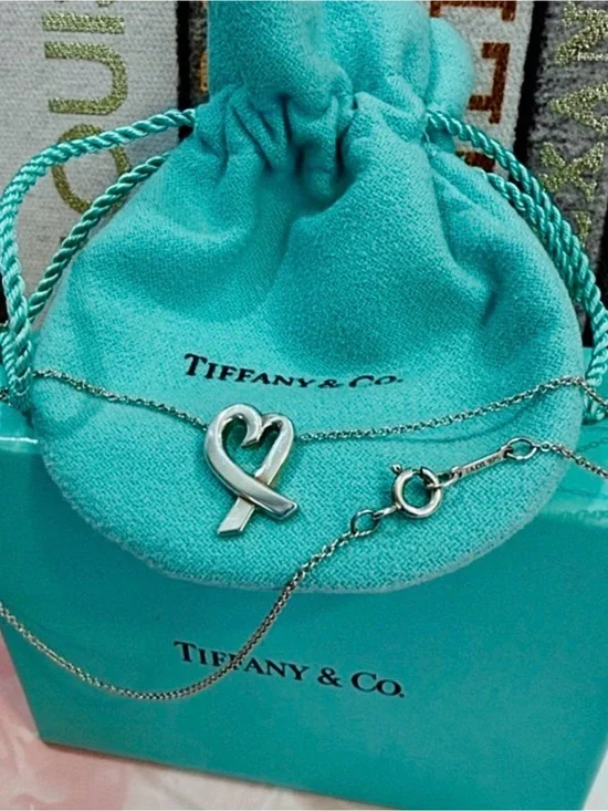 💚 Tiffany & Co. Paloma Picasso Loving Heart Vintage 925 Sterling Necklace ✨️