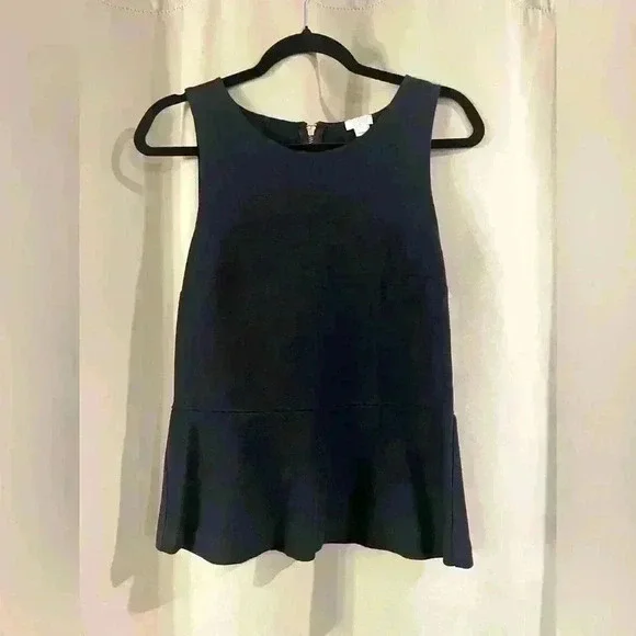 Women’s Navy Blue Sleeveless J.Crew Blouse