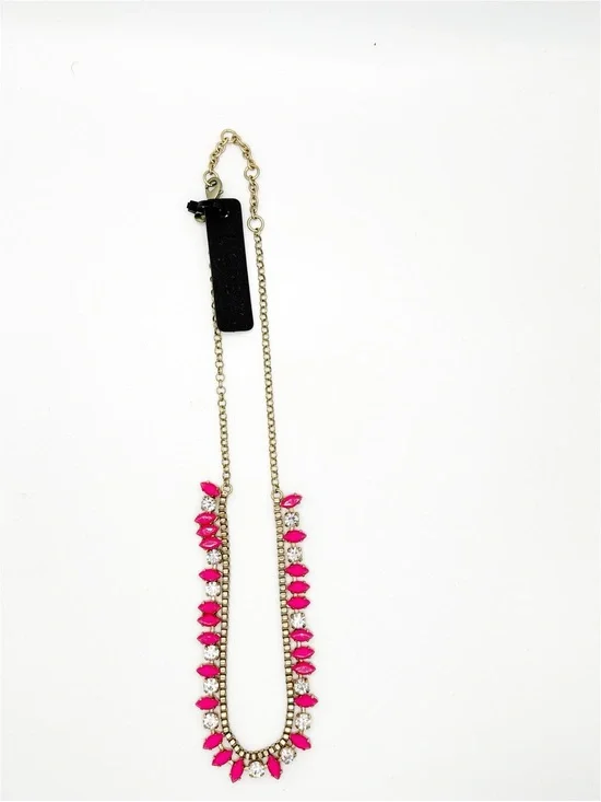 J.Crew NEW Hot Pink and Clear‎ Rhinestone Necklace