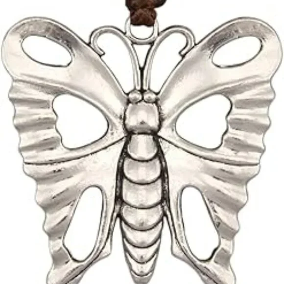 Chunky Necklace for Women Boho Butterfly Pendant Statement‎ Western Choker