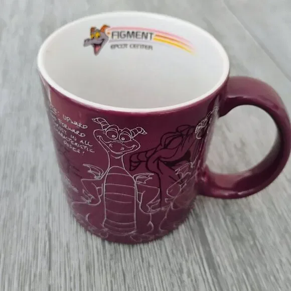 Disney Parks Figment Sketches Epcot Center Ceramic Mug
