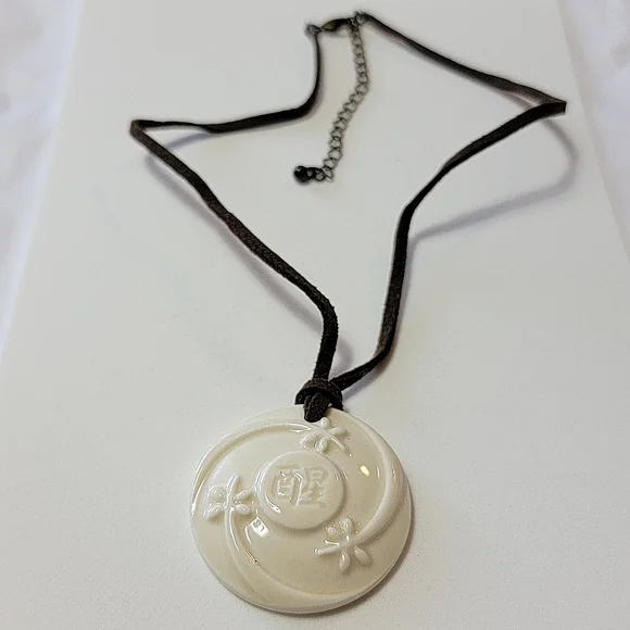 Haiku Awakenings Ceramic Necklace Avon Vintage
