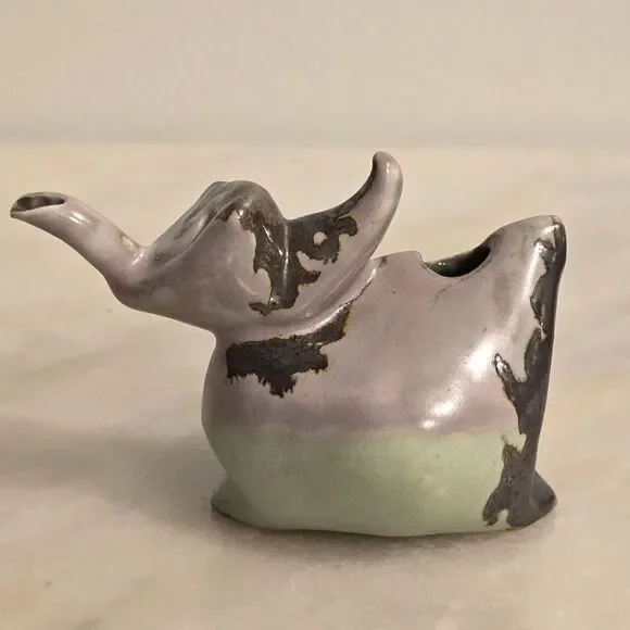 Studio Pottery Crazy Teapot Creamer Avant-garde Pitcher