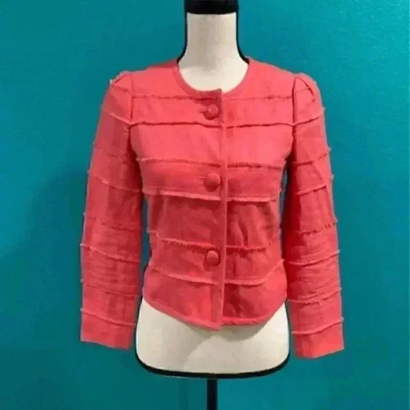 ⭐️ J crew coral pink blazer jacket in size 0