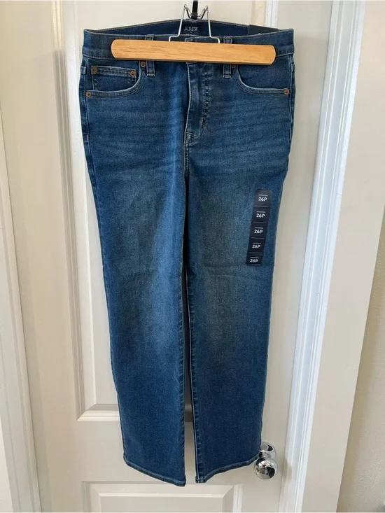 J.Crew Stovepipe Jeans in Dark Blue Denim