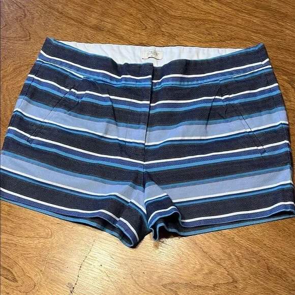 J. Crew Blue and White Bermuda Shorts Nautical Style