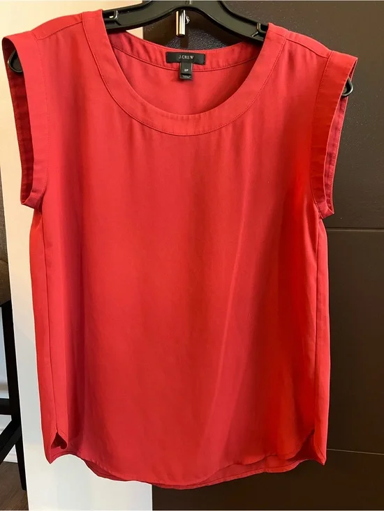 J. Crew Rust Sleeveless Blouse