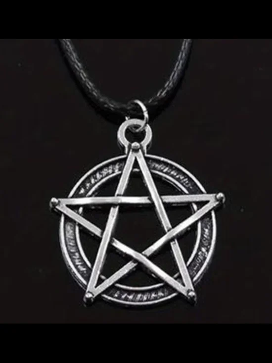Silver Pentagram Pendant Necklace