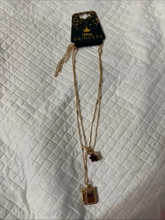 Disney princess beauty and the beast necklace