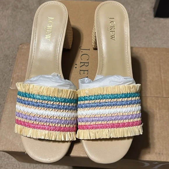 NWT J Crew Woven Mule Heel