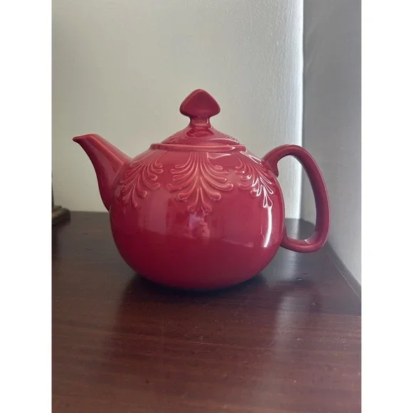 Chantal Talavera Collection Red Ceramic Teapot 3.75 Cup 92-TP11TV-G Glossy Red