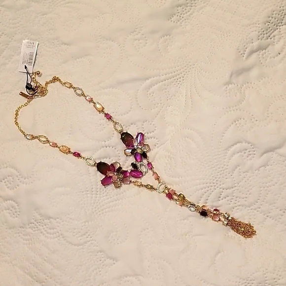 White House Black Market Semi precious stones necklace NWT Fairycore Y2K‎