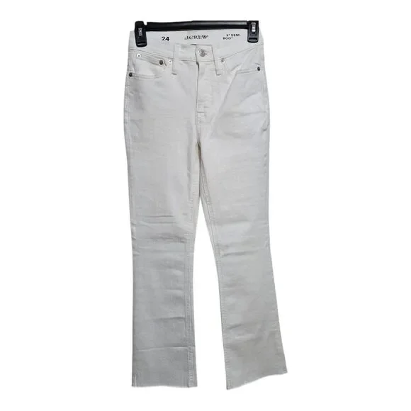 J Crew Jeans White Womens Size 24 Demi Bootcut Crop