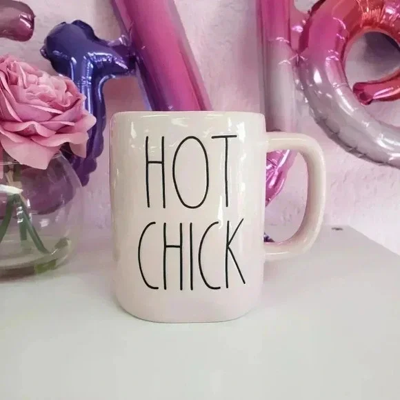 Rae Dunn Hot Chick Pink Coffee Mug