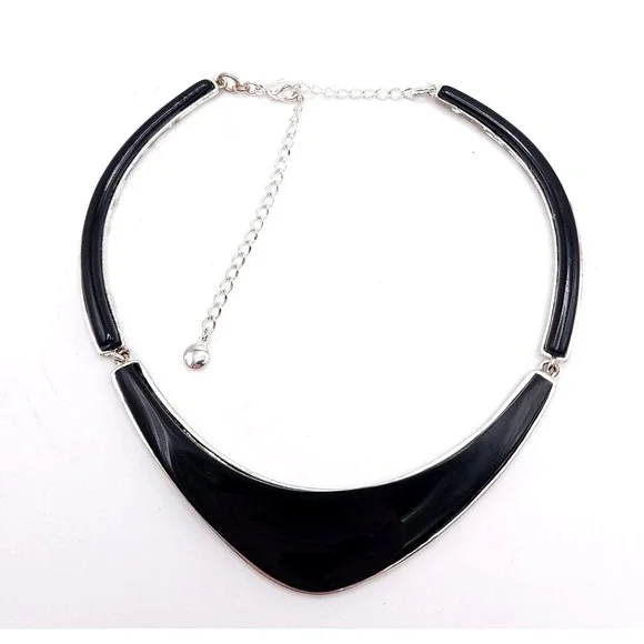 Liz Claiborne Black Collar Choker‎ Necklace