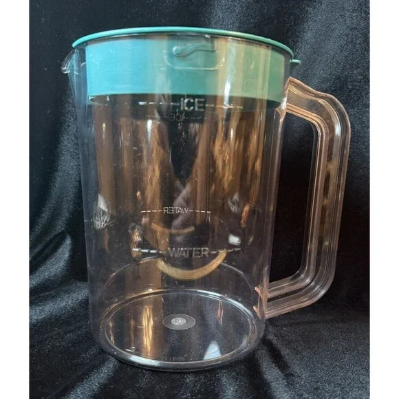 West Bend Iced Tea Maker Model 6050 Replacement 2 Quart Pitcher W/Teal Lid