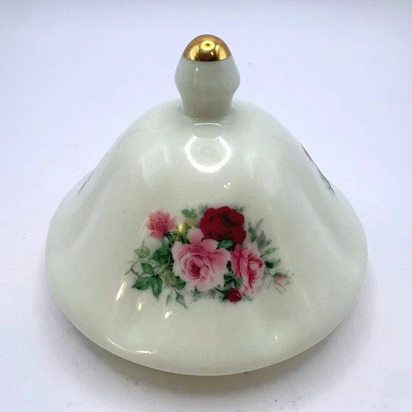 Baum Bros Formalities Victorian Rose Teapot Replacement Lid 4.25 Inch Gold Trim