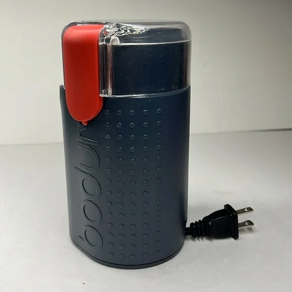 Bodum Bistro Electric Coffee Grinder Gray Red - Perfect Working Condition