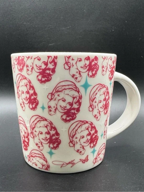 Dolly Parton Face Holiday Mug - New